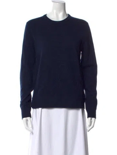 Pre-owned Rag & Bone Merino Wool Crew Neck Sweater In Blue