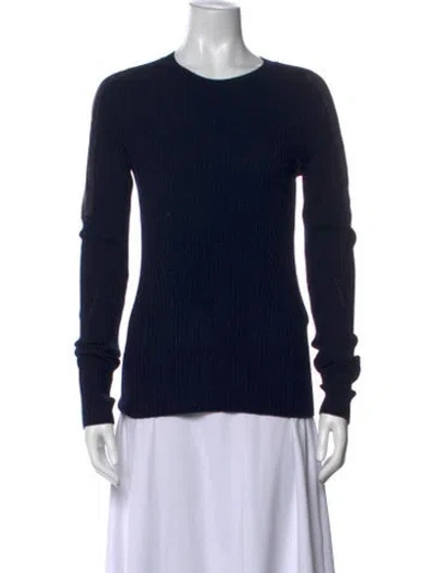 Pre-owned Rag & Bone Merino Wool Crew Neck Sweater In Blue