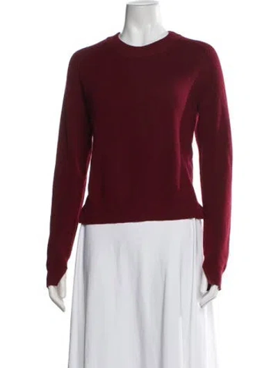 Pre-owned Rag & Bone Merino Wool Crew Neck Sweater In Burgundy
