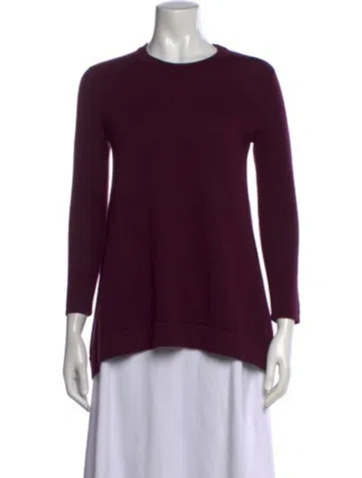 Pre-owned Rag & Bone Merino Wool Crew Neck Sweater In Burgundy/purple