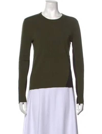 Pre-owned Rag & Bone Merino Wool Crew Neck Sweater In Green