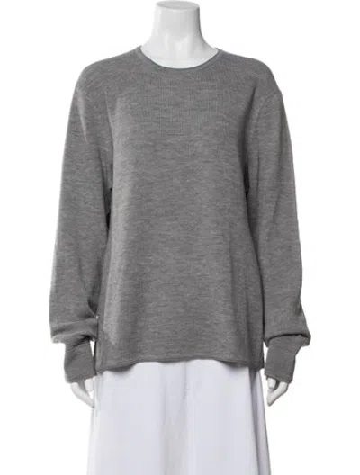 Pre-owned Rag & Bone Merino Wool Crew Neck Sweater In Grey