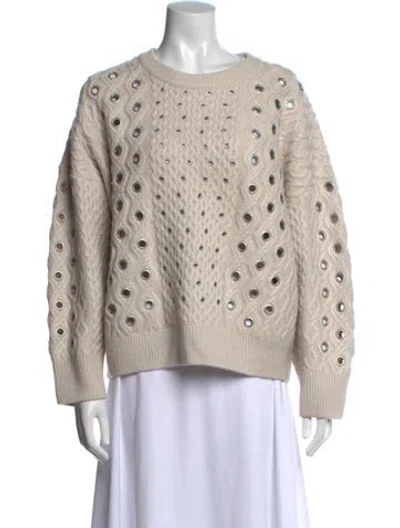 Pre-owned Rag & Bone Merino Wool Crew Neck Sweater In Neutral