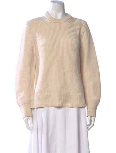 Pre-owned Rag & Bone Merino Wool Crew Neck Sweater In Neutrals