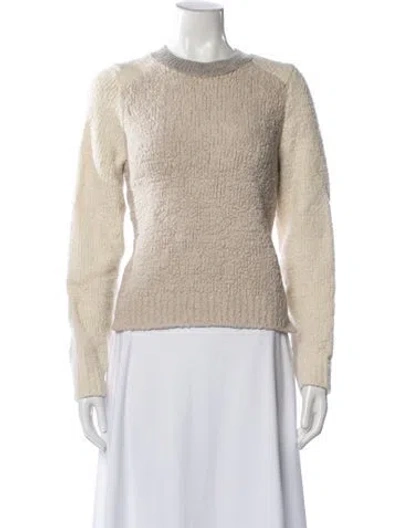 Pre-owned Rag & Bone Merino Wool Crew Neck Sweater In Neutrals