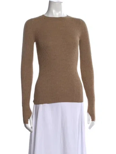 Pre-owned Rag & Bone Merino Wool Crew Neck Sweater In Neutrals