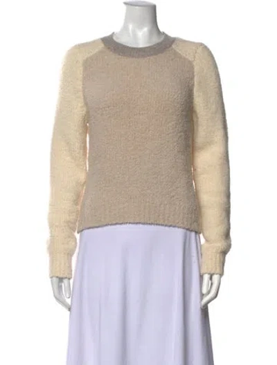 Pre-owned Rag & Bone Merino Wool Crew Neck Sweater In Neutrals