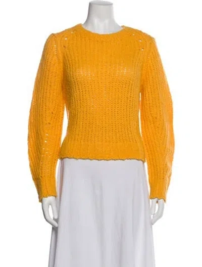 Pre-owned Rag & Bone Merino Wool Crew Neck Sweater In Orange