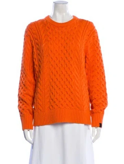 Pre-owned Rag & Bone Merino Wool Crew Neck Sweater In Orange