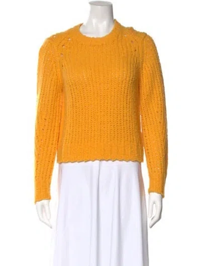 Pre-owned Rag & Bone Merino Wool Crew Neck Sweater In Orange