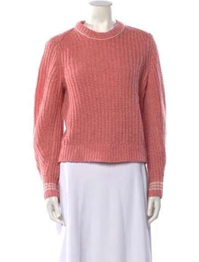 Pre-owned Rag & Bone Merino Wool Crew Neck Sweater In Pink
