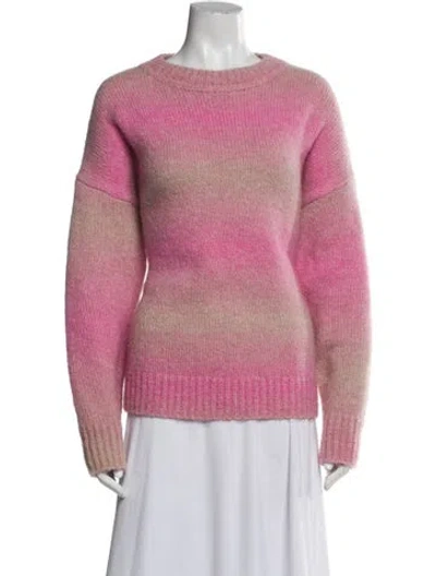 Pre-owned Rag & Bone Merino Wool Crew Neck Sweater In Pink