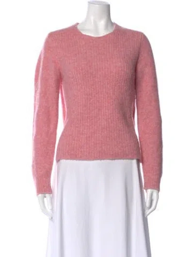 Pre-owned Rag & Bone Merino Wool Crew Neck Sweater In Pink
