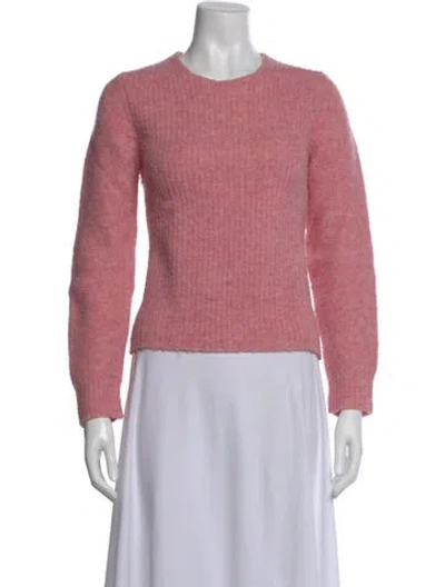 Pre-owned Rag & Bone Merino Wool Crew Neck Sweater In Pink