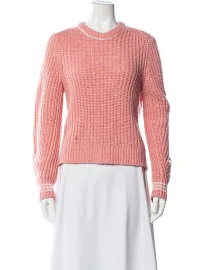 Pre-owned Rag & Bone Merino Wool Crew Neck Sweater In Pink