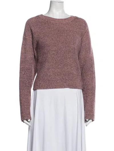 Pre-owned Rag & Bone Merino Wool Crew Neck Sweater In Pink