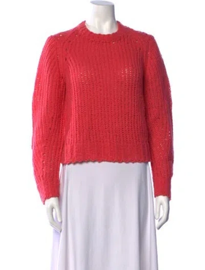 Pre-owned Rag & Bone Merino Wool Crew Neck Sweater In Pink