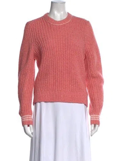 Pre-owned Rag & Bone Merino Wool Crew Neck Sweater In Pink