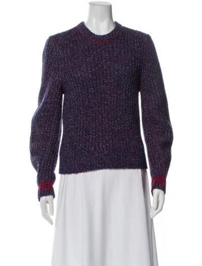 Pre-owned Rag & Bone Merino Wool Crew Neck Sweater In Purple