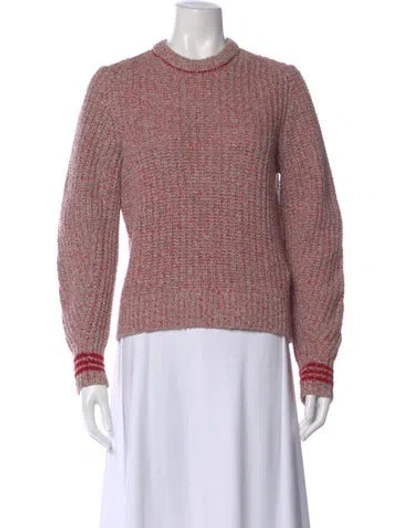 Pre-owned Rag & Bone Merino Wool Crew Neck Sweater In Red