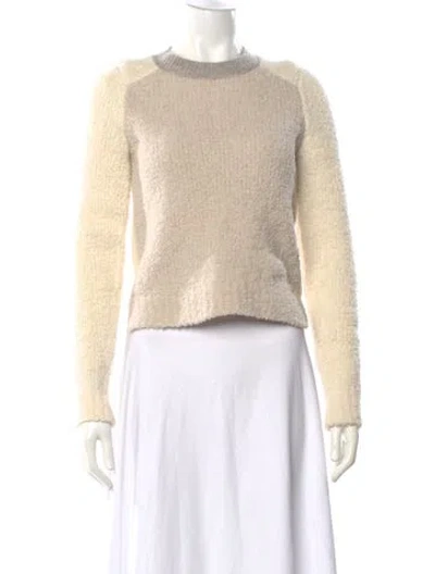 Pre-owned Rag & Bone Merino Wool Crew Neck Sweater In White