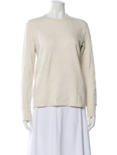 Pre-owned Rag & Bone Merino Wool Crew Neck Sweater In White