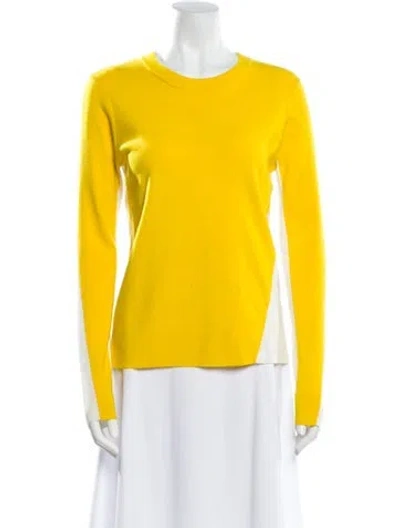 Pre-owned Rag & Bone Merino Wool Crew Neck Sweater In Yellow