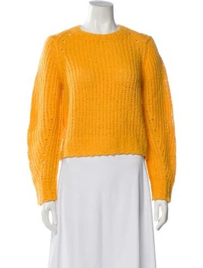Pre-owned Rag & Bone Merino Wool Crew Neck Sweater In Yellow