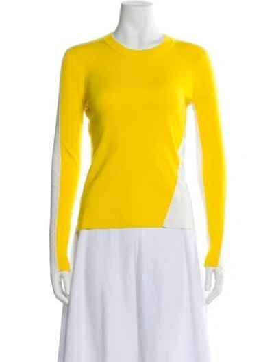 Pre-owned Rag & Bone Merino Wool Crew Neck Sweater In Yellow