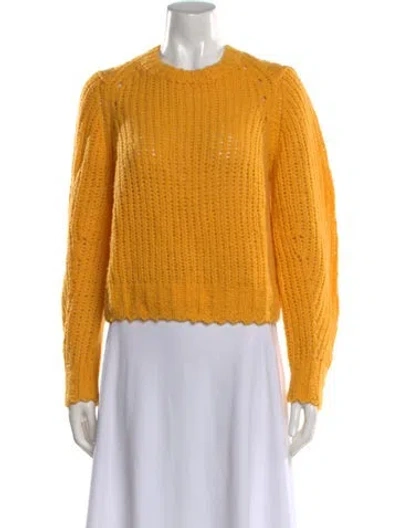 Pre-owned Rag & Bone Merino Wool Crew Neck Sweater In Yellow