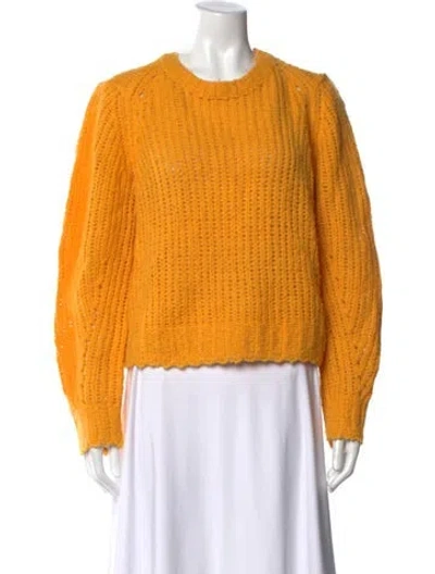Pre-owned Rag & Bone Merino Wool Crew Neck Sweater In Yellow