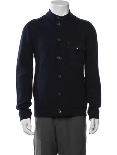 Pre-owned Rag & Bone Merino Wool Jacket In Blue