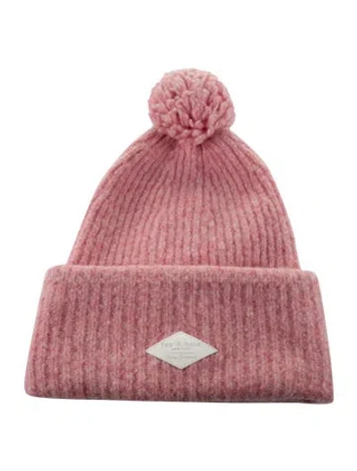 Pre-owned Rag & Bone Merino Wool Knit Beanie In Pink