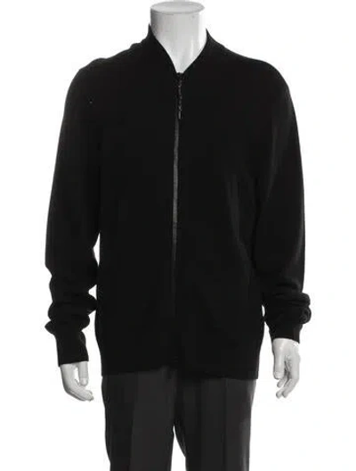 Pre-owned Rag & Bone Merino Wool Mock Neck Cardigan In Gray