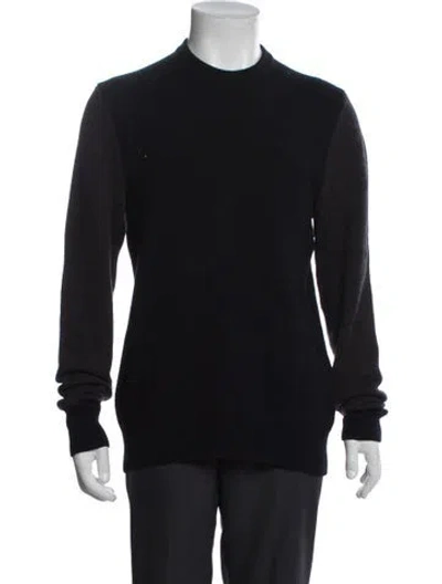 Pre-owned Rag & Bone Merino Wool Mock Neck Pullover In Black