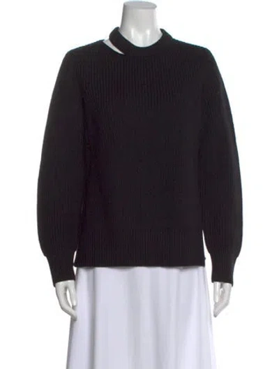 Pre-owned Rag & Bone Merino Wool Mock Neck Sweater In Black