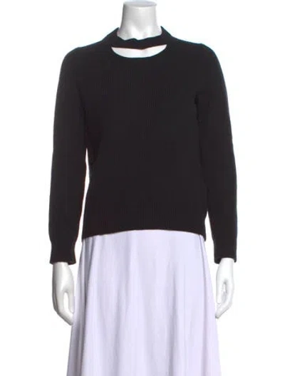 Pre-owned Rag & Bone Merino Wool Mock Neck Sweater In Black