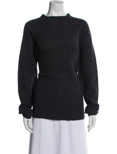 Pre-owned Rag & Bone Merino Wool Mock Neck Sweater In Gray