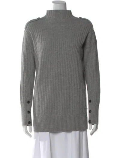 Pre-owned Rag & Bone Merino Wool Mock Neck Sweater In Gray