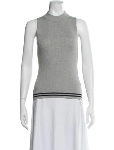 Pre-owned Rag & Bone Merino Wool Mock Neck Sweater In Grey