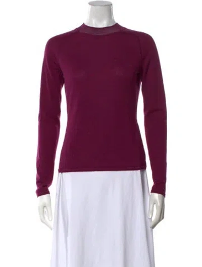 Pre-owned Rag & Bone Merino Wool Mock Neck Sweater In Purple