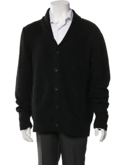 Pre-owned Rag & Bone Merino Wool Open Front Cardigan In Black