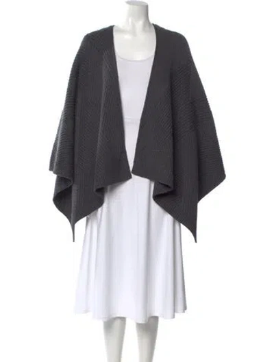 Pre-owned Rag & Bone Merino Wool Open Front Sweater In Gray