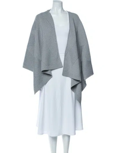 Pre-owned Rag & Bone Merino Wool Open Front Sweater In Gray
