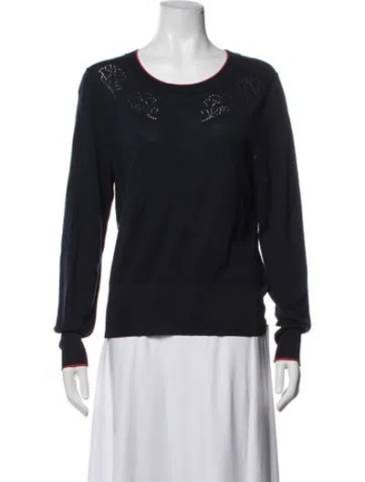 Pre-owned Rag & Bone Merino Wool Patterned Sweater In Black/grey