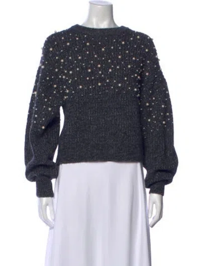 Pre-owned Rag & Bone Merino Wool Patterned Sweater In Blue