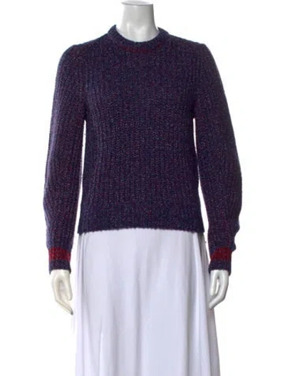 Pre-owned Rag & Bone Merino Wool Patterned Sweater In Blue