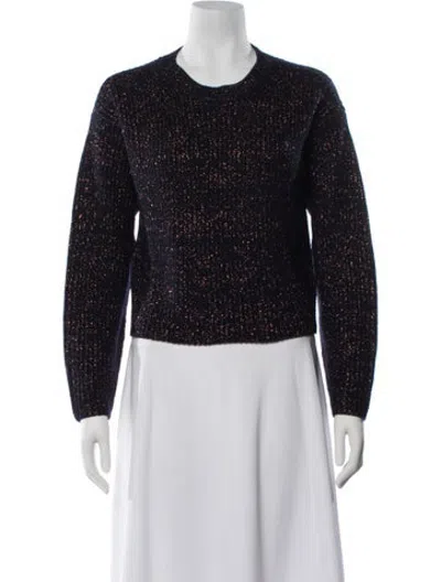 Pre-owned Rag & Bone Merino Wool Patterned Sweater In Blue