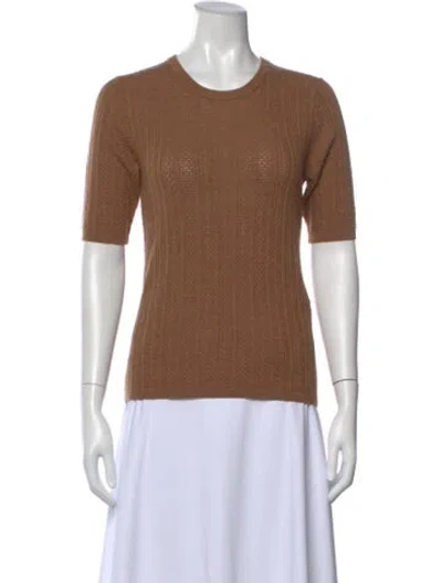 Pre-owned Rag & Bone Merino Wool Patterned Sweater In Brown