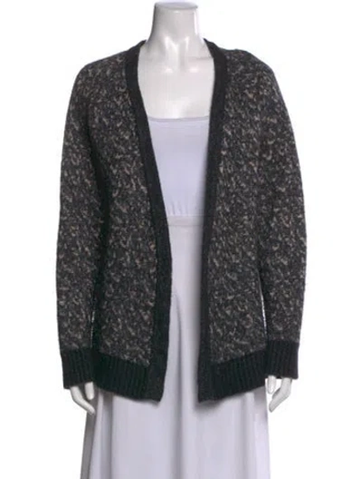 Pre-owned Rag & Bone Merino Wool Patterned Sweater In Gray